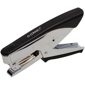Heftzange Q-CONNECT, Metall, 20 Blatt, silber/schwarz