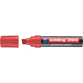 Permanentmarker edding 390, 4–12 mm, rot