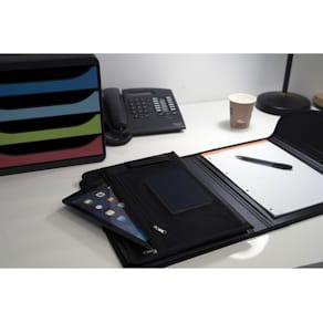 Konferensmapp EXACOMPTA, A4, svart, textil