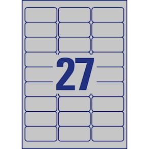 Typenschild-Etiketten Avery Zweckform, 63,5 mm, silber