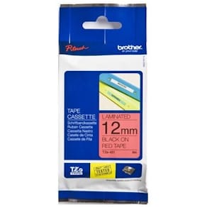 Märkband Brother TZe431, svart/röd, 12mm