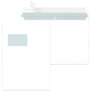 Versandtasche MAILMEDIA C4, Haftklebung, Fenster, 100 g/m², weiß