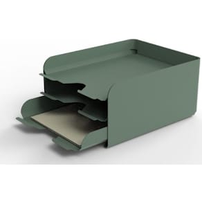 Brevkorg ALBA metall 3-facks A4 grön