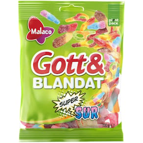 Godis Malaco Gott & Blandat Supersur 30x130 g