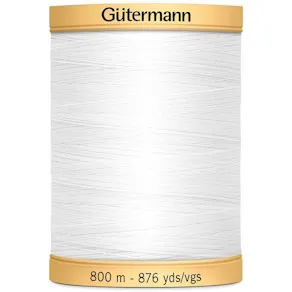 Sytråd Gütermann bomull 800m vit