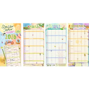 Familienkalender Alpha Unser Jahr, 22 x 45 cm, 13 Blätter
