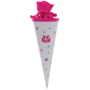 Schultüte GOLDBUCH Eule, 30 cm, bunt, Filzverschluss