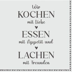 Motivserviette Paper+Design Spruch, 33 x 33 cm