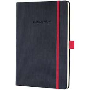Notizbuch Sigel Conceptum, ca. A5, kariert, schwarz