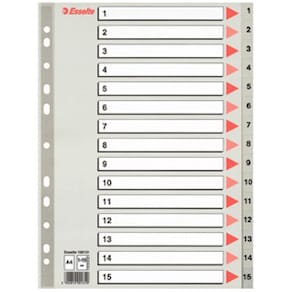 Register PP A4 1-15 grå
