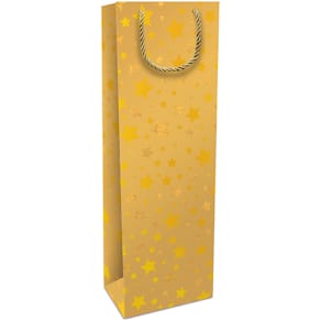 Flaschentragetasche BRAUN + COMPANY Shimmering Stars, gold