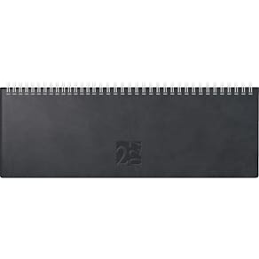 Tischkalender RIDO West, Kunstleder, quer, schwarz