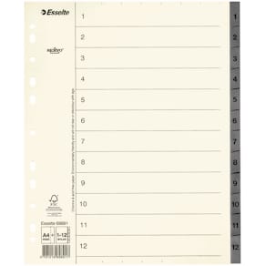 Register Servo A4+ 1-12 grå