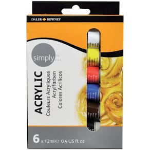 Acrylfarben-Set Daler-Rowney Simply, 12 ml, 6er-Set