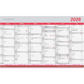 Kalender Mayland Day 2026, hvid, FSC Mix Credit