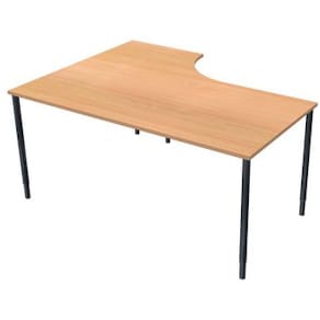 Bord höger 160x120cm boklaminat/svart