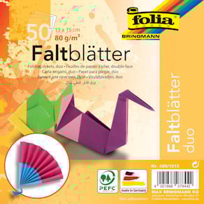 Vouwpapier Folia Duo, 15 x 15 cm, pak met 50 vel