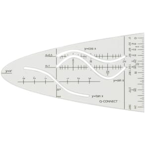 Kurvenschablone Q-CONNECT Parabel Sin Cos Tan Standard