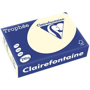 Papier Clairefontaine Trophée Pastel, A4, 210 g, 250 vel, crème