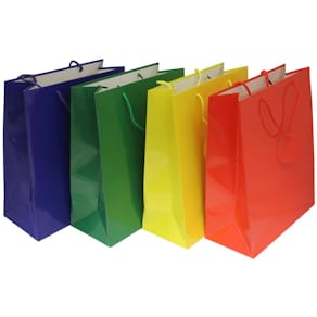 Geschenktragetasche Uni Lack, sortiert, 26x32x12 cm