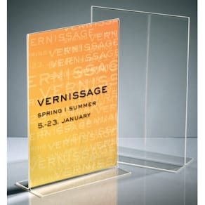 Tischaufsteller Sigel A4 Hochformat glasklares Acryl