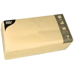 Servett 1-lags 33x33cm creme 500/fp