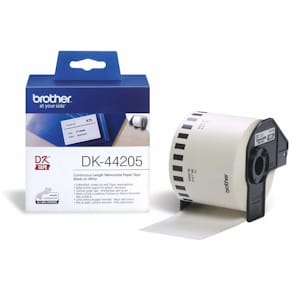 Etiketrulle Brother DK-44205 aftagelig, 62mm x 30,48m, 1 rulle