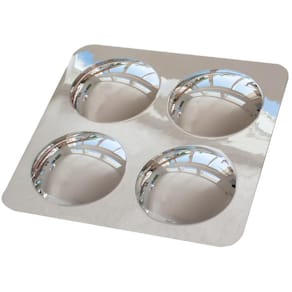 Spegel med 4 konvexa kupoler