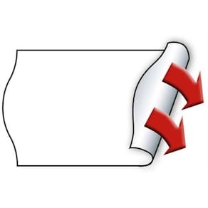 Prisetiketter METO permanent 26x12 mm, hvid, 12 stk