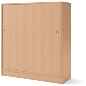 Skåp 3xA4 skjutdörrar 132,5cm bok