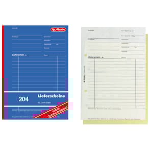 Lieferscheinbuch Herlitz 204, A5, 2x40 Blatt, SD