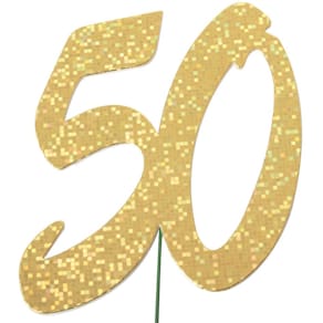 Jubiläumszahl Noname, 50, gold