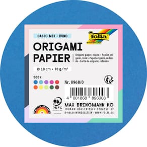 Faltblätter Folia rund, Ø 10 cm, 10-farbig, 70 g/m², 500 Blatt
