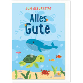 Geburtstagskarte KOMMA³ Kinder
