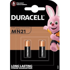 Batterijen Duracell Alkaline Security MN21, blister van 2 stuks