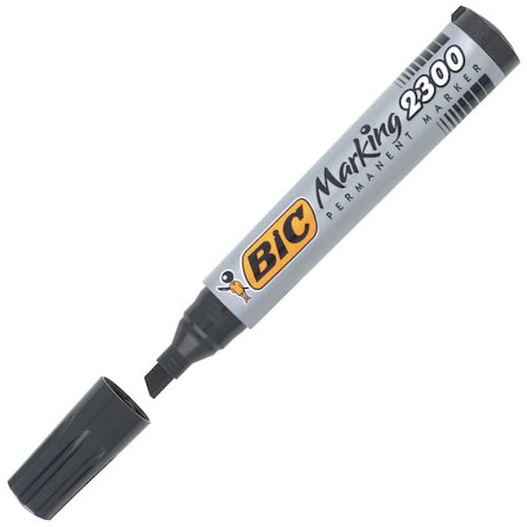Merkepenn BIC Marking 2300 skrå sort 12st