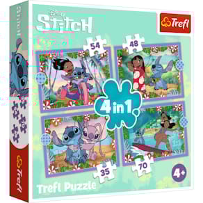Puzzle-Set Trefl 4-in-1 Lilo & Stitch