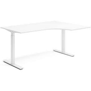 Skrivbord el höger 80x160 cm Vit/Vit