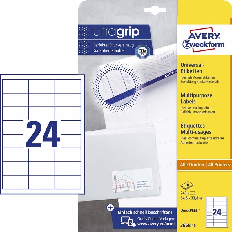 64,6x33,8mm Luma Etiketten 9600 Aufkleber 400 Blatt A4 64x33 Weiss bedruckbar 64,6x33,8mm Luma Etiketten 9600 Aufkleber 400 Blatt A4 64x33 Weiss bedruckbar