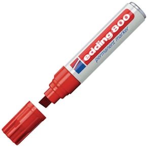 Märkpenna Edding 800 Röd, sned, 4-12mm, 5st