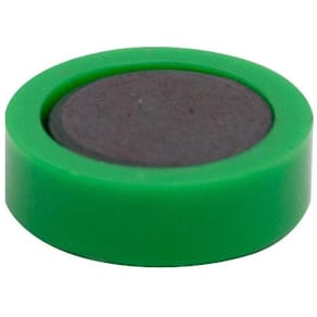 Magneten Q-CONNECT, 20 mm, groen, pak van 10 stuks