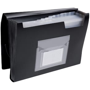 Fächertasche Q-CONNECT, schwarz