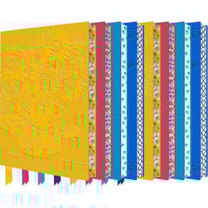 Notizbuch FLAME TREE Kunst Artisan, liniert, sortiert, A5