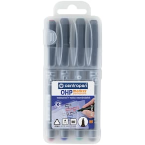 Overheadpenna Ergo permanent, medium, 4-pack