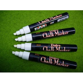 Whiteboard- & Blackboardpenna MARVY Vit, sned, 4/fp