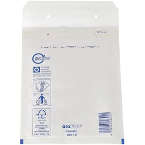 Luftpolstertasche AROFOL Gr.3/C, 170x225 mm, weiß, 10 Stück