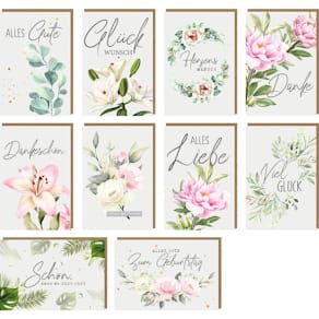 Grußkarte Aquarello, 50 Stück