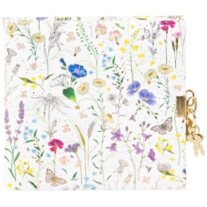 Tagebuch TURNOWSKY Summer Meadow, weiß, mit Schloss, 96 Seiten