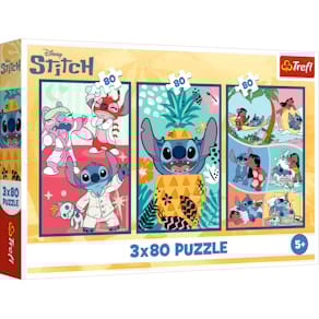 Puzzle Trefl 3x80 Lilo & Stitch