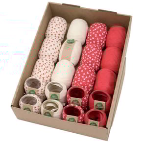 Eiknäuel GOLDINA Nature Herzen, sortiert, 20 Stück